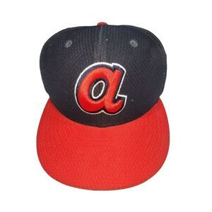 Atlanta Braves 59Fifty Size 7 New Era MLB Player Authentic Throwback Fitted Cap‎